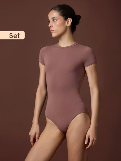 Set Body Manga Corta + Top Soft Bonded