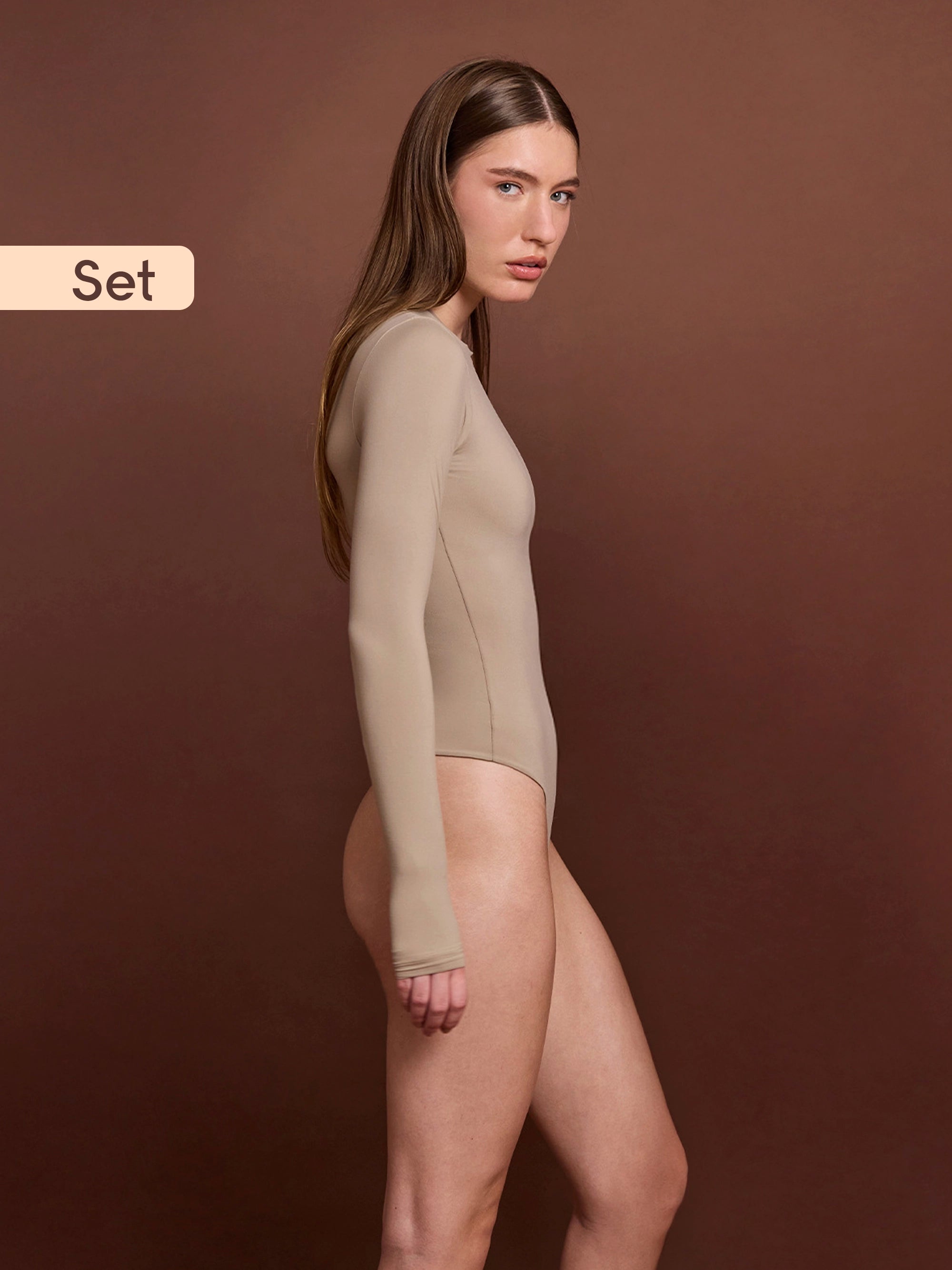 Set Body Manga Larga + Top Soft Bonded